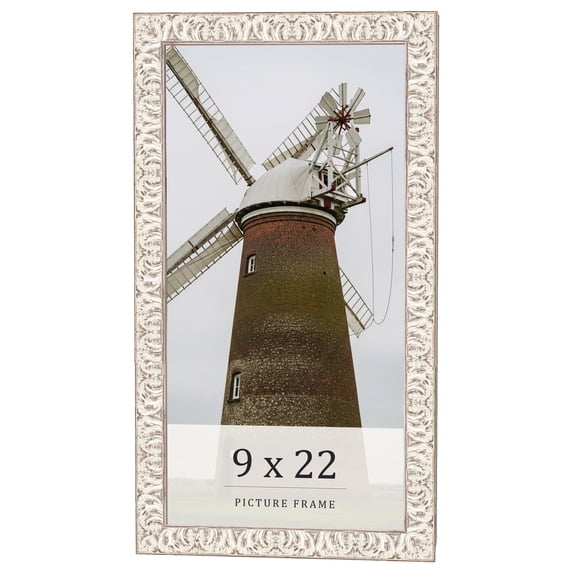 9x22 Frame White Real Wood Picture Frame Width 1.5 inches | Interior Frame Depth 0.5 inches |