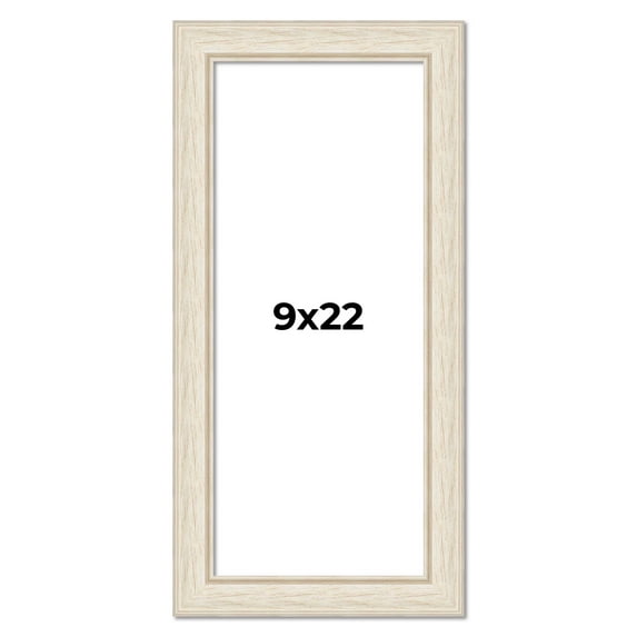 9x22 Frame White Real Wood Picture Frame Width 1.75 inches | Interior Frame Depth 0.5 inches |