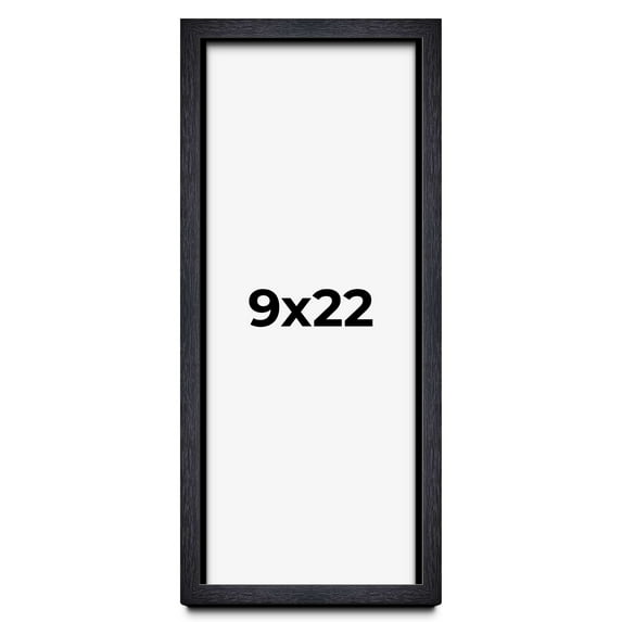 9x22 Shadow Box Frame Black | 1 Inches Deep Real Wood Farmhouse Shadowbox Display Frame | UV