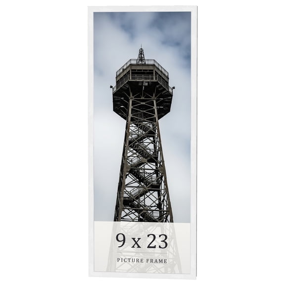 9x23 Frame White Real Wood Picture Frame Width 0.75 inches | Interior Frame Depth 0.5 inches |