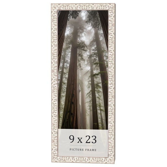 9x23 Frame White Real Wood Picture Frame Width 1.5 inches | Interior Frame Depth 0.5 inches |