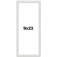 thumbnail image 1 of 9x23 Frame White Scuffed Rustic Solid Wood Picture Frame | 0.75 Inch Moulding Width| Includes UV, 1 of 8