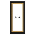 thumbnail image 1 of 9x24 Frame Gold Real Wood Picture Frame Width 2.25 Inches | Interior Frame Depth 0.5 Inches |, 1 of 8