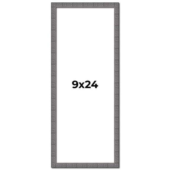 9x24 Frame Slate Blue Distressed Rustic Solid Wood Picture Frame | 0.75 Inch Moulding Width |