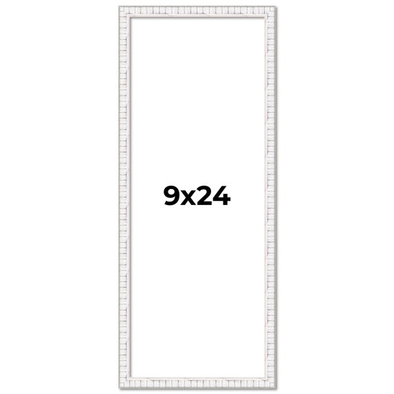 9x24 Frame White Real Wood Picture Frame Width 0.75 inches | Interior Frame Depth 0.5 inches |