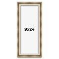thumbnail image 1 of 9x24 Shadow Box Frame Silver | 1.75 inches Deep Real Wood Traditional Shadowbox Display Frame | UV, 1 of 8