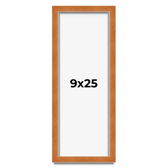 9x25 Shadow Box Frame Brown | 0.875 Inches Deep Real Wood Contemporary Shadowbox Display Frame | UV