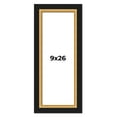 thumbnail image 1 of 9x26 Frame Gold Real Wood Picture Frame Width 2.25 Inches | Interior Frame Depth 0.5 Inches |, 1 of 8