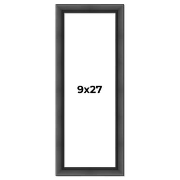 9x27 Frame Black Passaggi Solid Wood Picture Frame Width 1.5 Inches | Interior Frame Depth 0.5