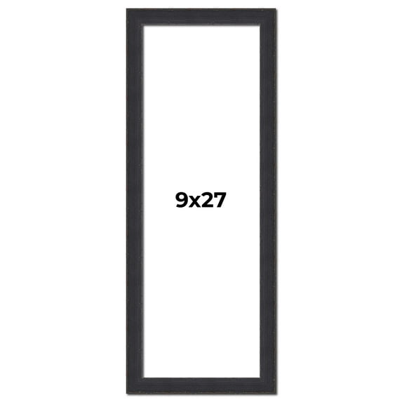 9x27 Frame Black Real Wood Picture Frame Width 1.25 Inches | Interior Frame Depth 0.5 Inches |