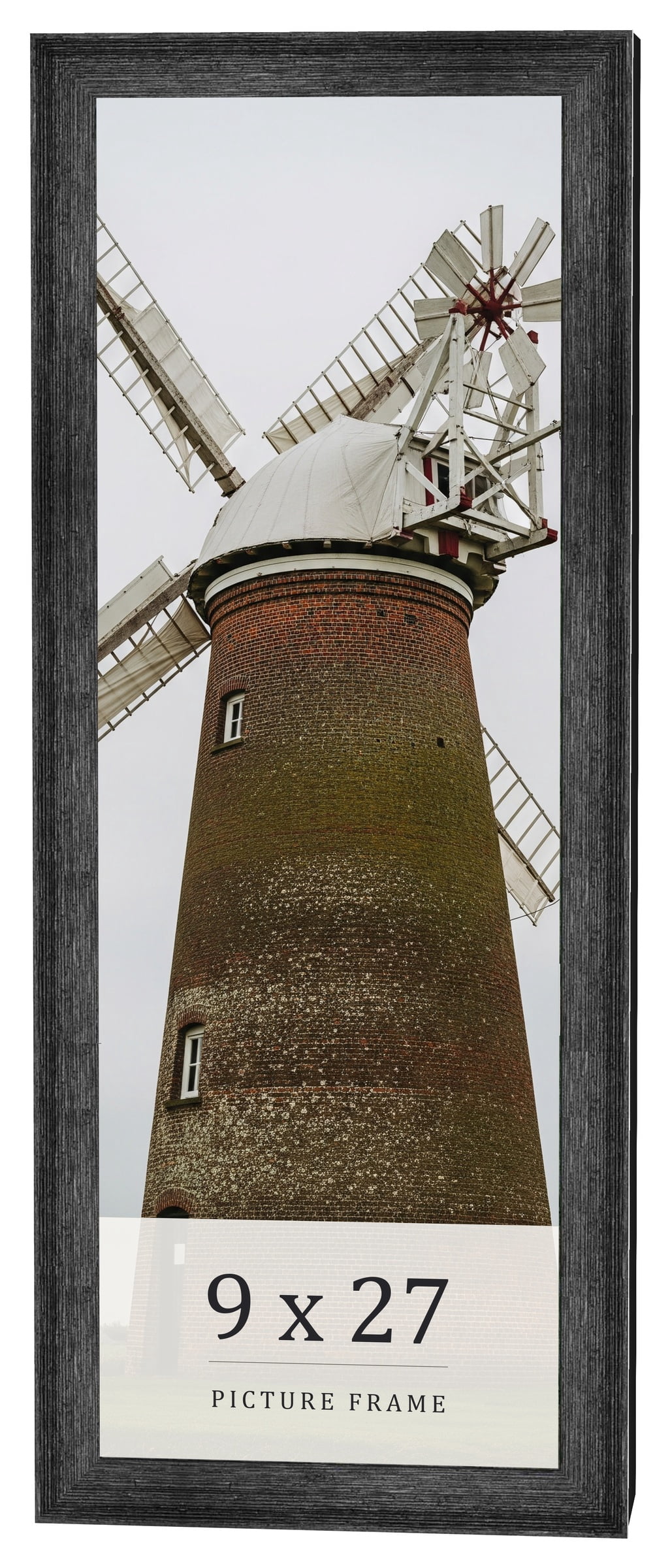 9x27 Frame Black Real Wood Picture Frame Width 1.5 inches