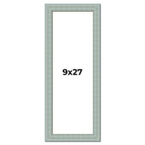 9x27 Frame Blue Teal Distressed Solid Wood Picture Frame | 1.625 Inch Moulding Width | Sonoma Blue