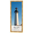 thumbnail image 1 of 9x27 Frame Gold Bamboo Solid Wood Picture Frame | 1 Inch Moulding Width | Interior Frame Depth 0.75, 1 of 8