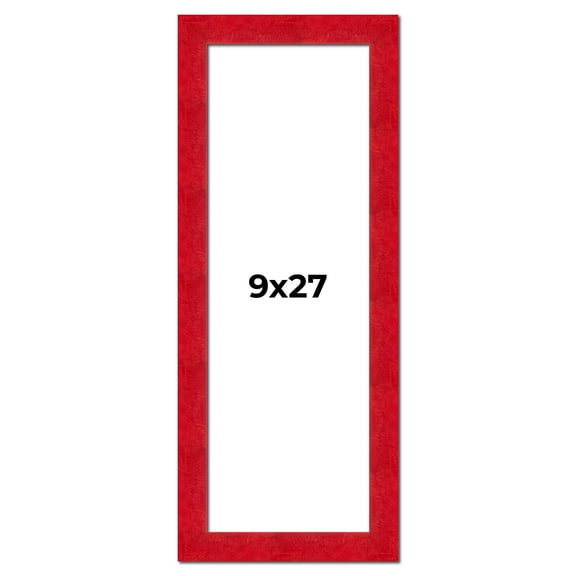 9x27 Frame Red Burl Solid Wood Picture Frame Width 1.75 Inches | Interior Frame Depth 0.5 Inches |