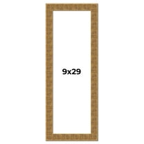 9x29 Frame Black and Gold Distressed Solid Wood Sonoma Picture Frame | 1.625 Inch Moulding Width |