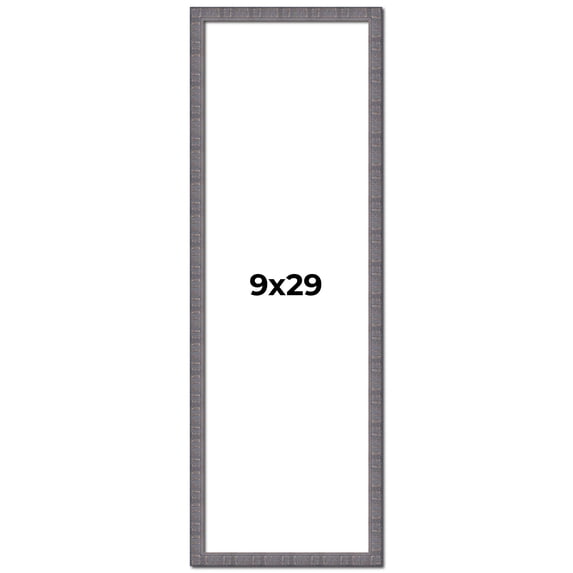 9x29 Frame Blue Kingsley Pewter Solid Wood Picture Frame Width 0.75 Inches |Interior Depth 0.5