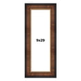 thumbnail image 1 of 9x29 Frame Brown Walnut Gold Ornate Trim Solid Wood Plein Air Picture Frame | 3 Inch Moulding Width, 1 of 8