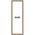 thumbnail image 1 of 9x29 Frame Gold Solid Wood Picture Frame - Complete Modern Photo Frame Includes UV Acrylic, 1 of 8
