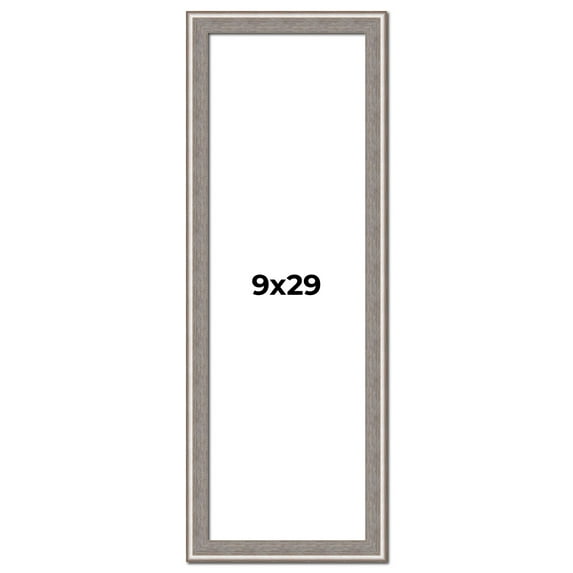 9x29 Frame Grey Real Wood Picture Frame Width 1.25 inches | Interior Frame Depth 0.5 inches | Hans