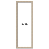 9x29 Frame Grey Solid Wood Picture Frame Width 1 Inches | Interior Frame Depth 0.5 Inches |