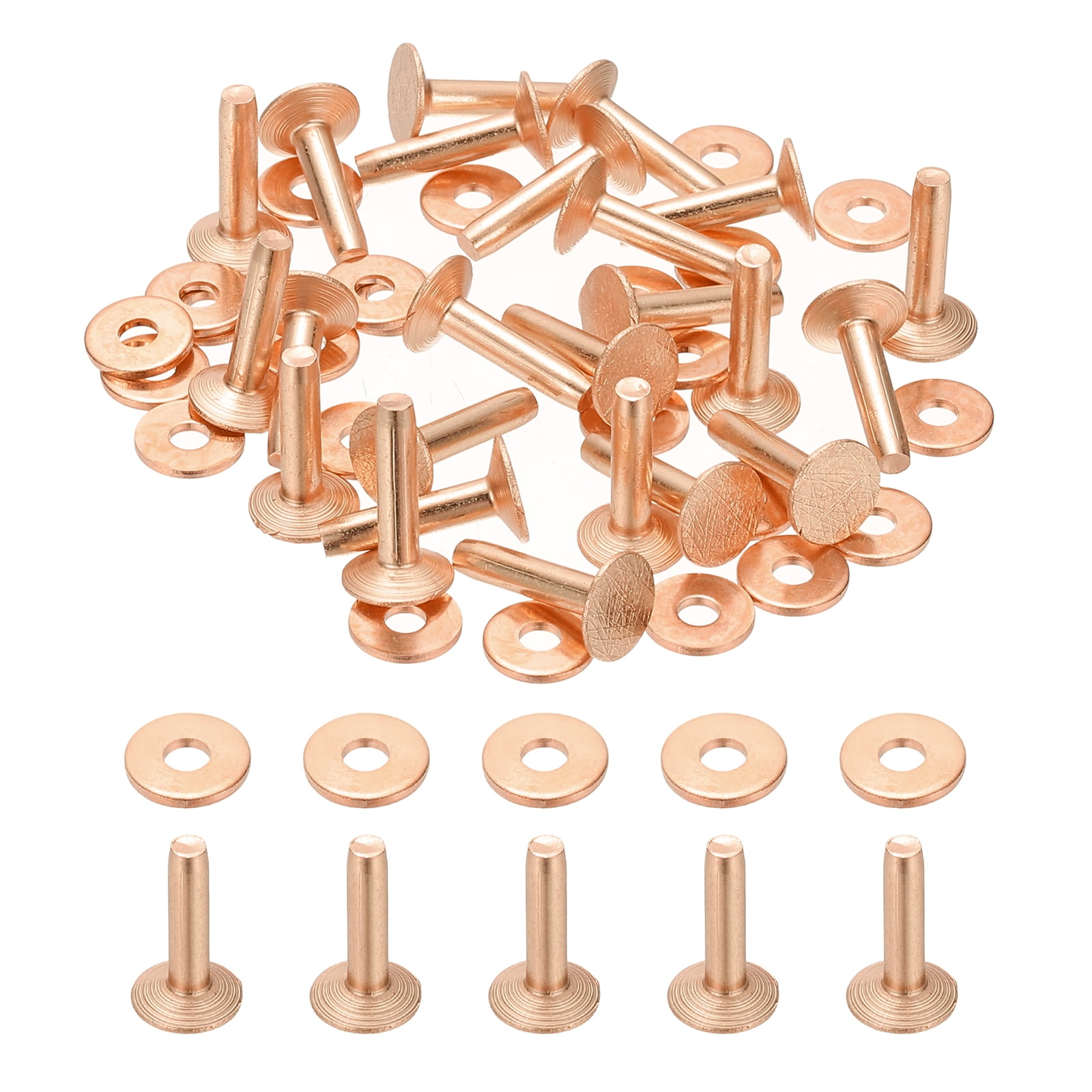 9x3.3x14mm Studs for Clothing, 100 Sets Spikes for Clothes Studs and Spikes Leather Rivets Burrs Copper Fastener Metal Screw Posts for Leather Jacket Crafting Crafts Fabric