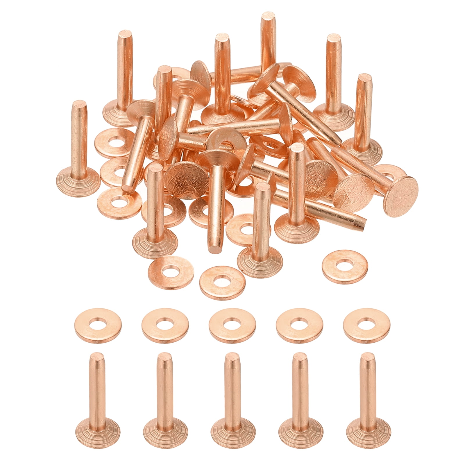 9x3.3x19mm Studs for Clothing, 100 Sets Spikes for Clothes Studs and Spikes Leather Rivets Burrs Copper Fastener Metal Screw Posts for Leather Jacket Crafting Crafts Fabric