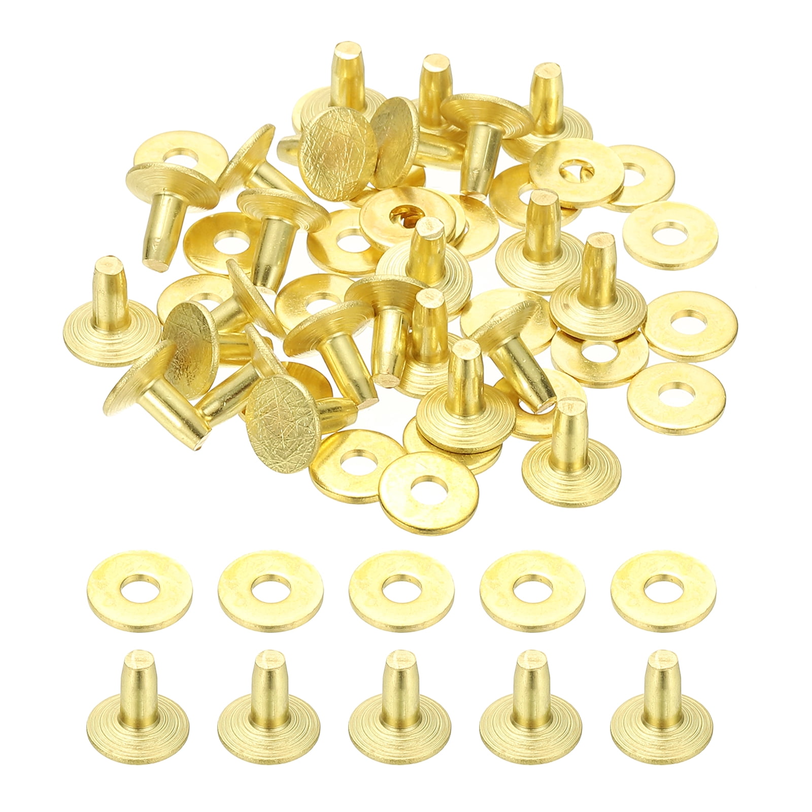 9x3.3x7mm Studs for Clothing, 100 Sets Spikes for Clothes Studs and Spikes Leather Rivets Burrs Brass Fastener Metal Screw Posts for Leather Jacket Crafting Crafts Fabric