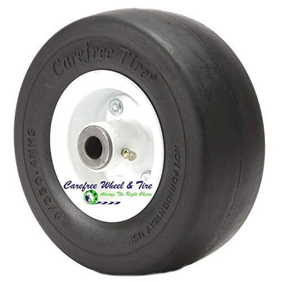 9x3.50-4 Carefree Wheel with 3 1/2" Center Hub (3 1/2" Center Hub with 1" Roller Bearings)