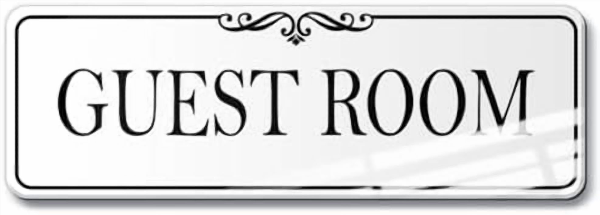 9x3 Inch Guest Room Sign, Acrylic Self-stick Door Wall Signage (Elegant ...