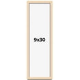thumbnail image 1 of 9x30 Frame Beige Real Wood Picture Frame Width 0.75 inches | Interior Frame Depth 0.5 inches |, 1 of 8