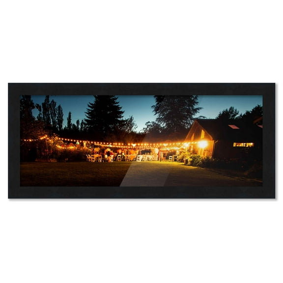 9x30 Frame Black Picture Frame - Complete Modern Photo Frame Includes UV Acrylic Shatter Guard Front, Acid Free