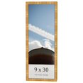 thumbnail image 1 of 9x30 Frame Gold Bamboo Solid Wood Picture Frame | 1 Inch Moulding Width | Interior Frame Depth 0.75, 1 of 8