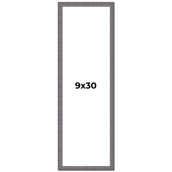 9x30 Frame Slate Blue Distressed Rustic Solid Wood Picture Frame | 0.75 Inch Moulding Width |