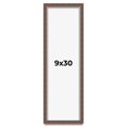 thumbnail image 1 of 9x30 Shadow Box Frame Brown | 1.125 inches Deep Real Wood Rustic Shadowbox Display Frame | UV, 1 of 5