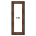 thumbnail image 1 of 9x32 Frame Brown Walnut Gold Ornate Trim Solid Wood Plein Air Picture Frame | 3 Inch Moulding Width, 1 of 8