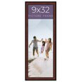 thumbnail image 1 of 9x32 Frame Executive Brown Round Mahogany Finish Solid Wood Picture Frame | 1.25 Inch Moulding, 1 of 8