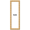 thumbnail image 1 of 9x32 Frame Gold Rustic Solid Wood Picture Frame | 1.25 Inch Wide Moulding | Rustique Gold, 1 of 8