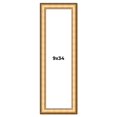 thumbnail image 1 of 9x34 Frame Gold Plein Aire Solid Wood Picture Frame Width 2 Inches | Interior Frame Depth 0.5, 1 of 8