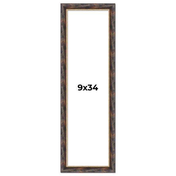 9x34 Frame Gold Real Wood Picture Frame Width 1.5 inches | Interior Frame Depth 0.5 inches |