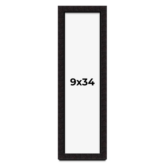 9x34 Shadow Box Black Solid Wood Display Picture Frame | 1 Inch Rabbet Depth | | 1.375 Inch