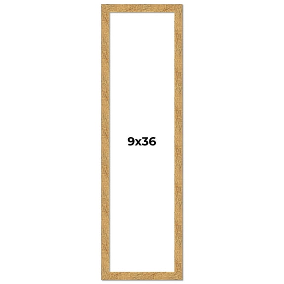 9x36 Frame Beige Real Wood Picture Frame Width 1.25 inches | Interior Frame Depth 0.5 inches |