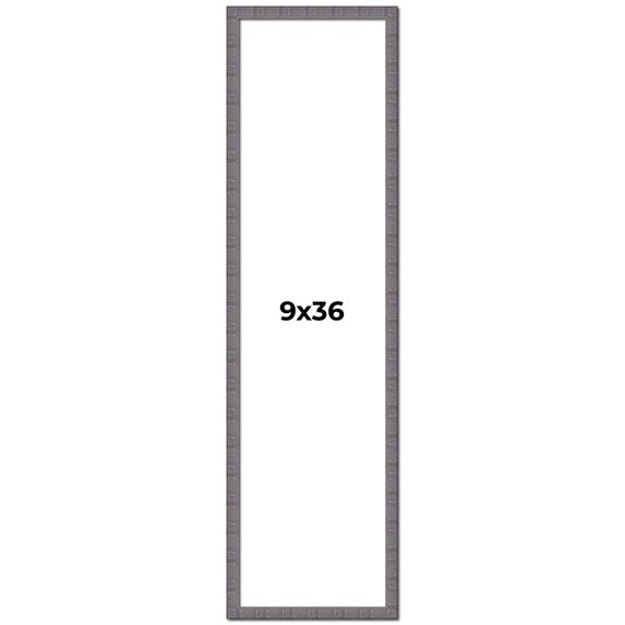 9x36 Frame Blue Kingsley Pewter Solid Wood Picture Frame Width 0.75 Inches |Interior Depth 0.5
