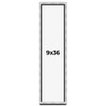 thumbnail image 1 of 9x36 Frame Brushed Silver Solid Wood Picture Frame | 0.75 Inch Moulding Width | Rabbet Depth 0.75, 1 of 5