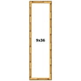thumbnail image 1 of 9x36 Frame Gold Bamboo Solid Wood Picture Frame | 1 Inch Moulding Width | Interior Frame Depth 0.75, 1 of 8