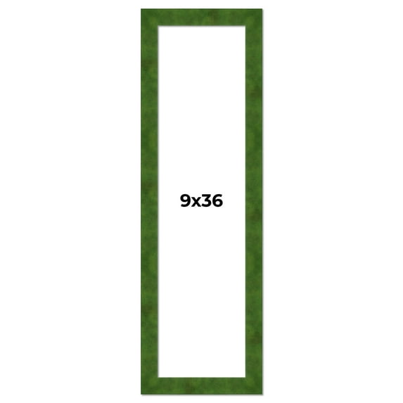 9x36 Frame Green Burl Solid Wood Picture Frame | 1.75 Inches Moulding Width | Interior Frame Depth