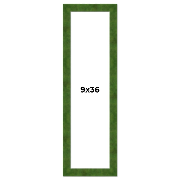 9x36 Frame Green Burl Solid Wood Picture Frame | 1.75 Inches Moulding Width | Interior Frame Depth