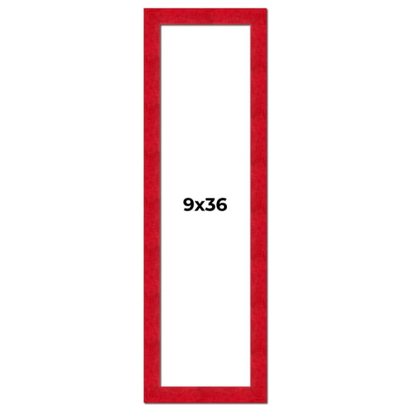 9x36 Frame Red Burl Solid Wood Picture Frame Width 1.75 Inches | Interior Frame Depth 0.5 Inches |