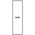 thumbnail image 1 of 9x36 Frame Silver Grey Distressed Solid Wood Picture Frame | 0.75 Inch Moulding Width | Interior, 1 of 8