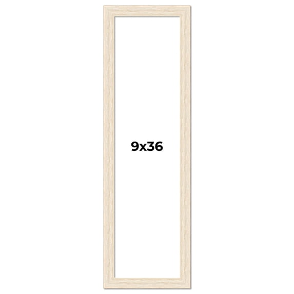 9x36 Frame White Real Wood Picture Frame Width 1.5 inches | Interior Frame Depth 0.5 inches | Barn