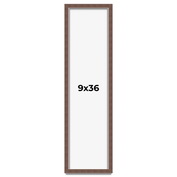 9x36 Shadow Box Frame Brown | 1.125 inches Deep Real Wood Rustic Shadowbox Display Frame | UV